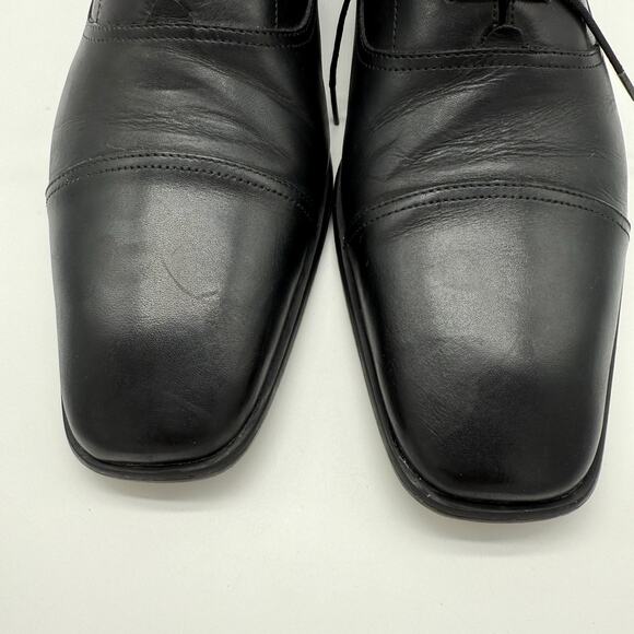 Bruno Magli Men's Shoes 10 Leather Lace-Up Oxford Dress Cap Toe Lightly Used - Picture 10 of 13